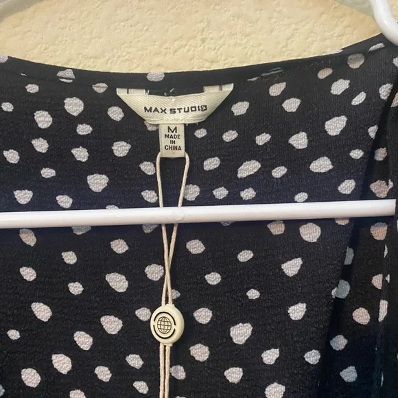 Max Studio Patterned Ruffle Wrap Midi Dress New with tags size M - Picture 8 of 16